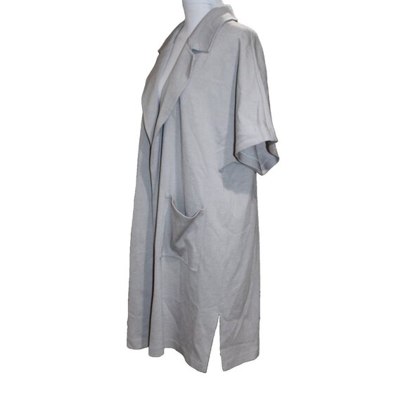 St.John santana knit gray long open front sweater jacket pockets USA Size 10 - Picture 4 of 7